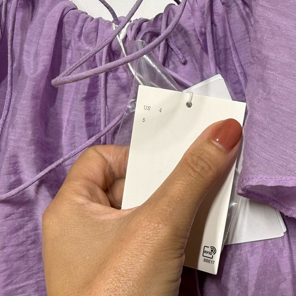 & OTHER STORIES Frill Maxi Dress in Purple 4 NWT - Picture 4 of 15
